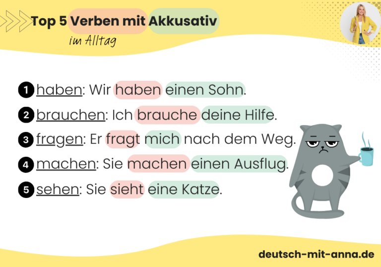 Liste Verben Mit Akkusativ Verben mit Akkusativ Liste (Deutsch) - mit PDF-Datei