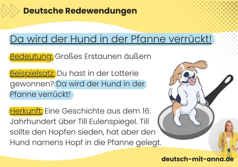 Deutsche Redewendungen. Einfach erklärt mit Beispielen.
